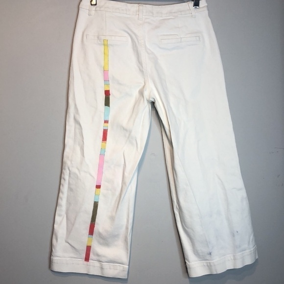 CUSTOMIZED Massimo Dutti Cropped Wide Leg Jeans, size 8 - Picture 5 of 16